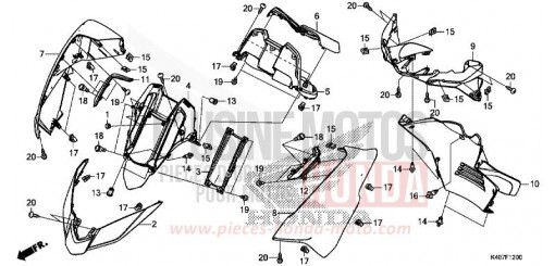 ABDECKUNG, VORNE/INSTRUMENTENTAFEL (NSS125DF/ADF/ADH) NSS125ADF de 2015